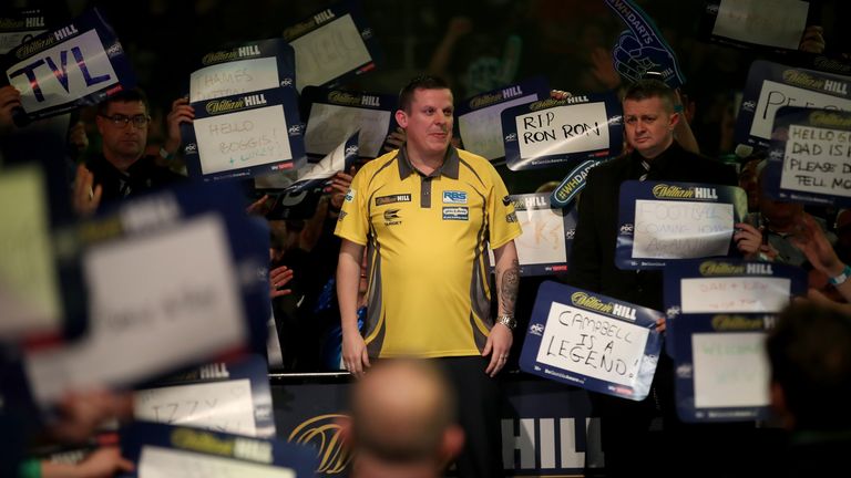 Dave Chisnall during day thirteen of the William Hill World Darts Championships at Alexandra Palace, London. PRESS ASSOCIATION Photo. Picture date: Friday December 28, 2018. See PA story DARTS World. Photo credit should read: Adam Davy/PA Wire