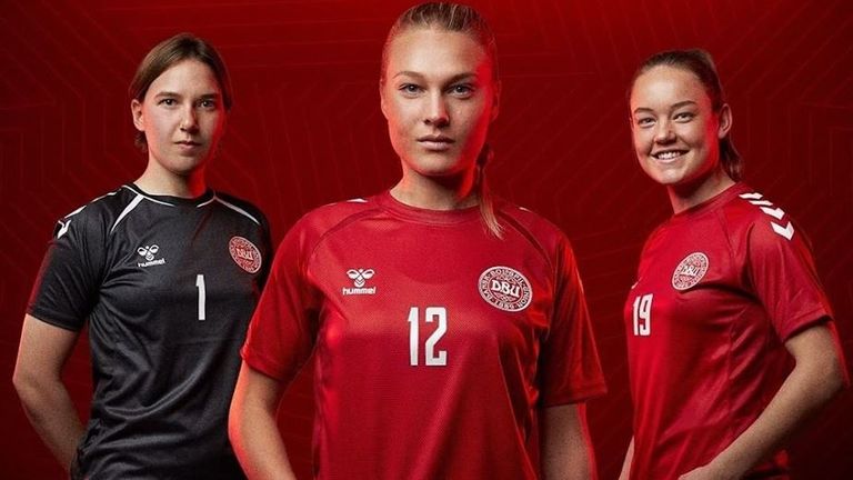 Hummel have manufactured Denmark Women's kit for the UEFA Euro 2022