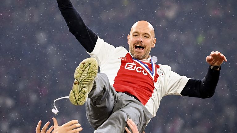 L'Ajax d'Erik ten Hag a remporté le titre néerlandais avant son transfert à Manchester United