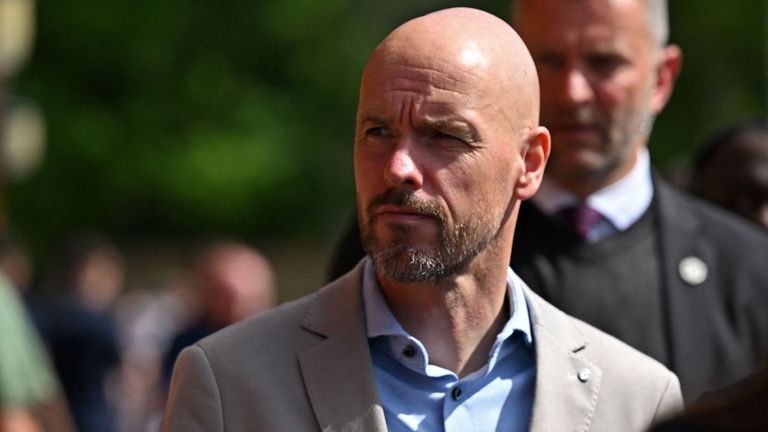 Erik ten Hag arrives at Selhurst Park to watch Manchester United take on Crystal Palace
