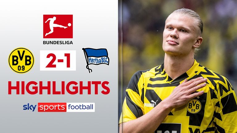 Highlights of the Bundesliga game between Borussia Dortmund and Hertha Berlin.