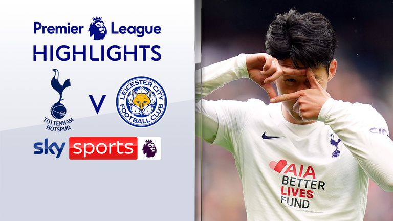 Watch highlights of Tottenham's win against Leicester in the Premier League.
