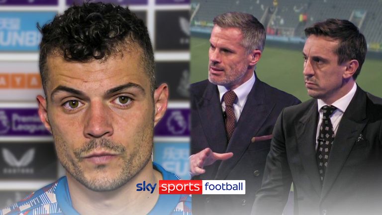 Jamie Carragher and Gary Neville were critical of Granit Xhaka after the Arsenal midfielder suggested some of his teammates were not ready for such a big game after their 2-0 loss to Newcastle.