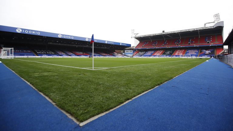 General view of the stadium before the Premier League match at Selhurst Park, London.