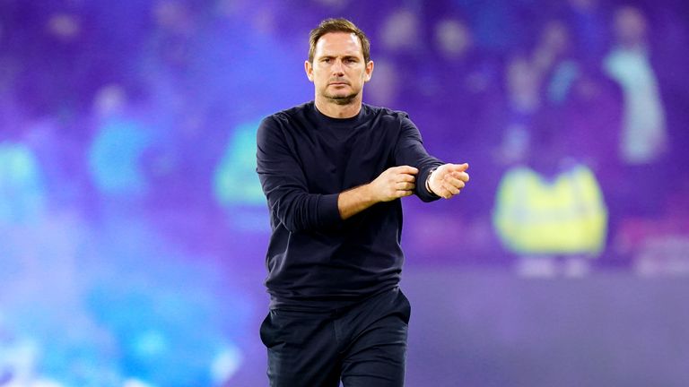 Frank Lampard walks off at the final whistle