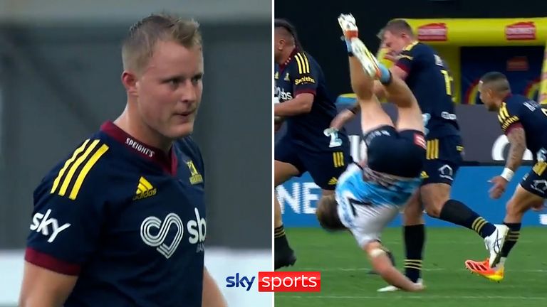 Sam Gilbert was red carded for a dangerous tackle on Australia Captain Michael Hooper