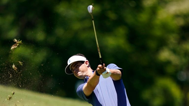 Beau Hossler in action at the Charles Schwab Challenge, Fort Worth (Associated Press)