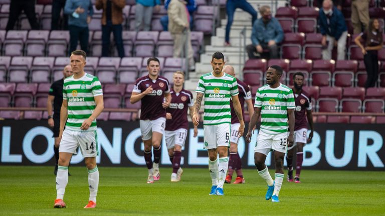 Celtic lost to Hearts on the opening day of the season 