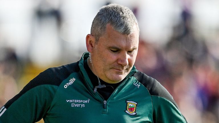 24 April 2022; Mayo manager James Horan during the Connacht GAA Football Senior Championship Quarter-Final match between Mayo and Galway at Hastings Insurance MacHale Park in Castlebar, Mayo. Photo by Brendan Moran/Sportsfile