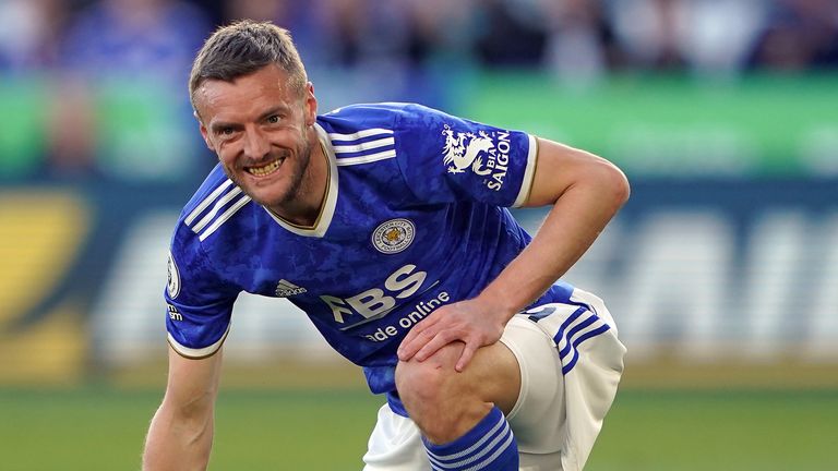 Jamie Vardy rues a missed opportunity against Norwich