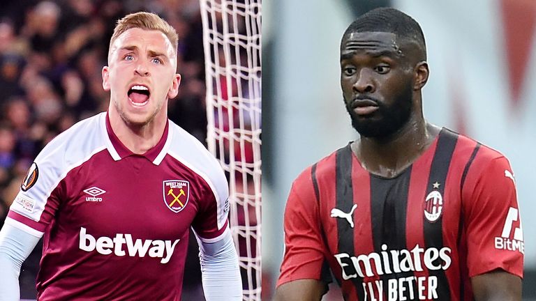 West Ham forward Jarrod Bowen and AC Milan defender Fikayo Tomori have been included in Gareth Southgate's squad