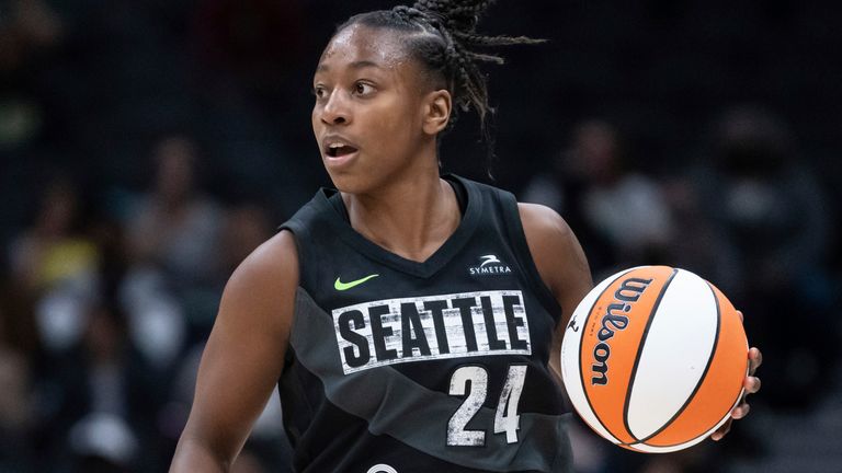Jewell Loyd in action for Seattle Storm