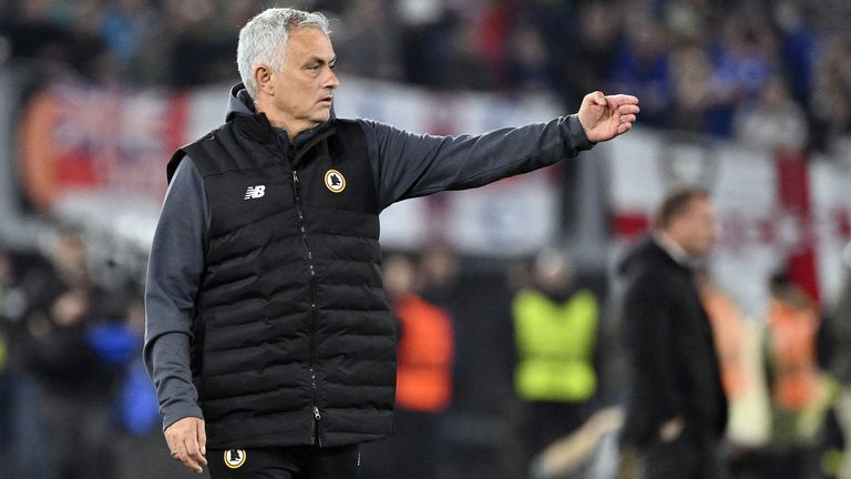 Jose Mourinho managing Roma