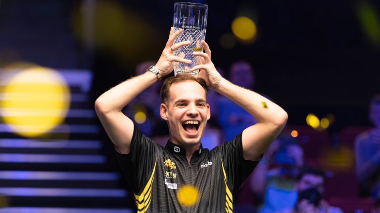 GIBRALTAR. 08th May, 2022. Joshua Filler - the winner of World Pool Championship 2022 at Europa Sports Complex on Sunday, May 08, 2022 in GIBRALTAR..Credit: Taka G Wu/Matchroom Multi Sport