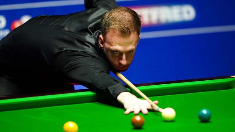 Judd Trump during the World Snooker Championship final