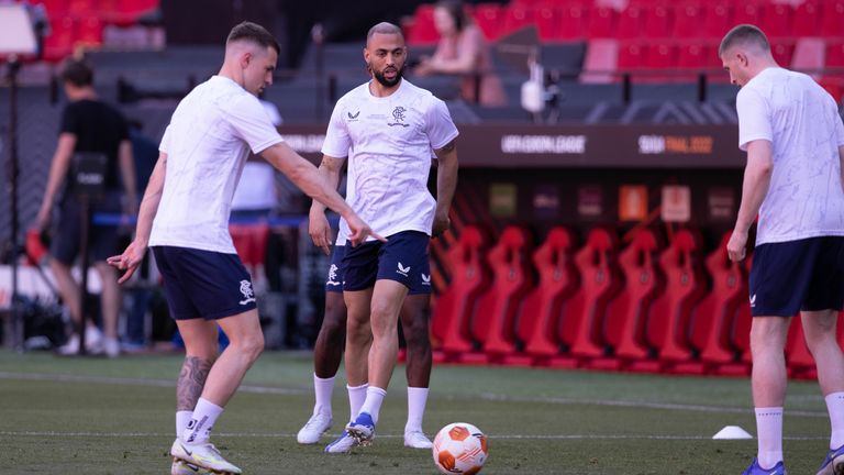 Kemar Roofe has been training in Seville ahead of the Europa League final