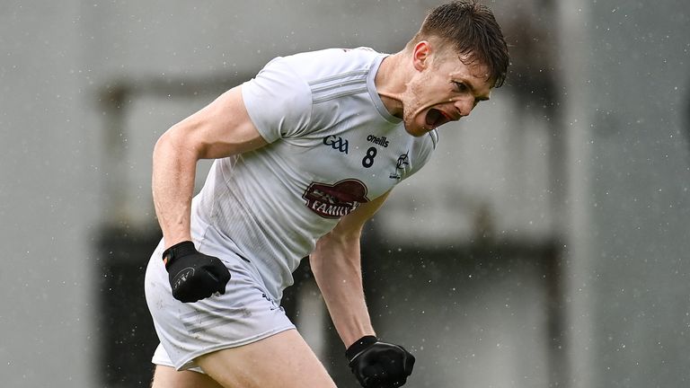 Kildare's Kevin Feely celebrates scoring a second-half penalty