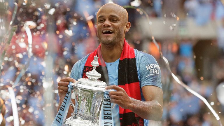 The former center-back lifts the FA Cup in 2019