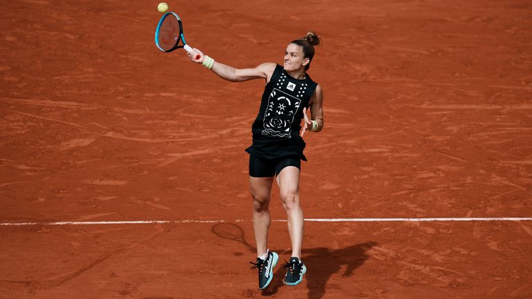 Maria Sakkari suffered a straight-sets defeat