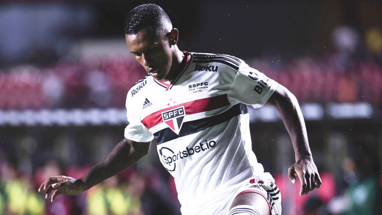Marquinhos in action for Sao Paulo