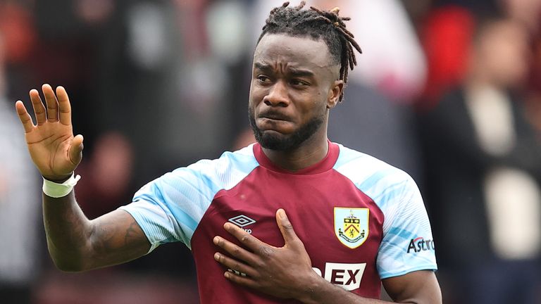 Maxwell Cornet fights back tears after Burnley were relegated from the Premier League