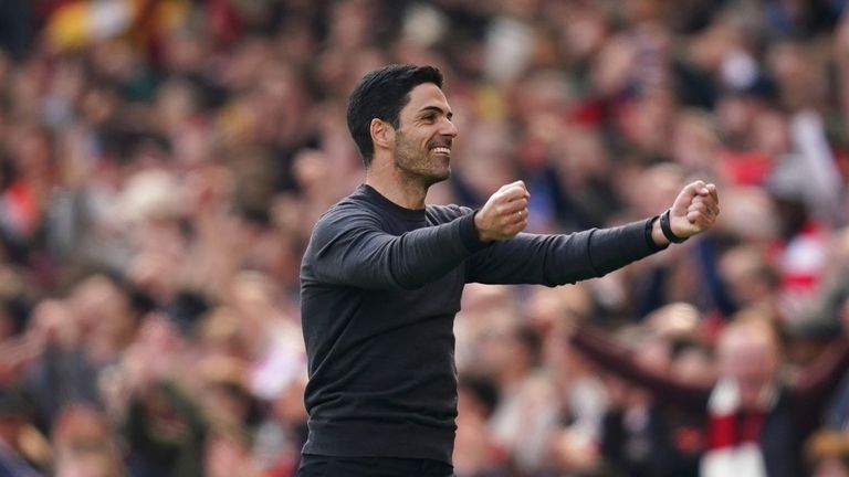 Mikel Arteta believes Arsenal could still finish in the top four on the final day