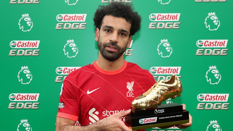Mo Salah receives the Golden Boot