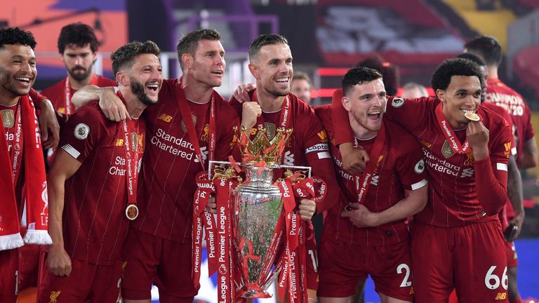 Jordan Henderson, Trent Alexander-Arnold, Alex Oxlade-Chamberlain, Andy Robertson, Adam Lallana and James Milner