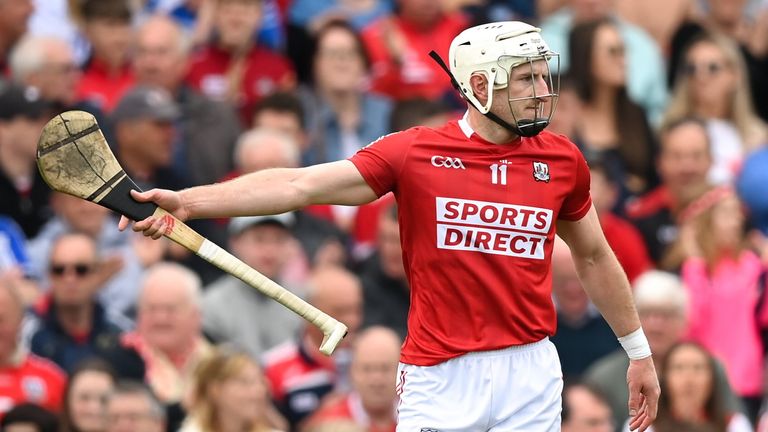 15 May 2022; Patrick Horgan of Cork after scoring his first point during the Munster GAA Hurling Senior Championship Round 4 match between Waterford and Cork at Walsh Park in Waterford. Photo by Stephen McCarthy/Sportsfile