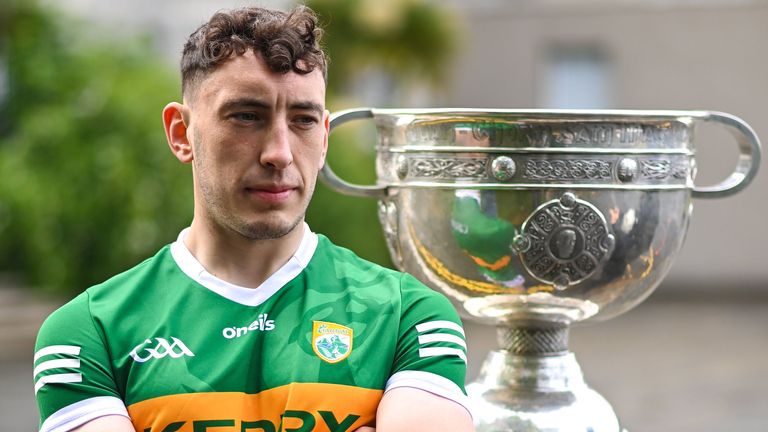 30 May 2022; Paudie Clifford of Kerry poses for a portrait during the launch of the GAA Football All Ireland Senior Championship Series in Dublin. Photo by Niamh Boyle/Sportsfile