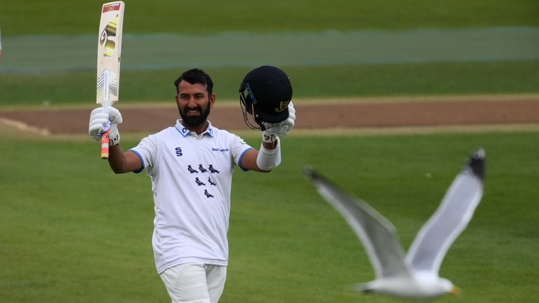 Pujara has now registered four centuries in as many County Championship matches
