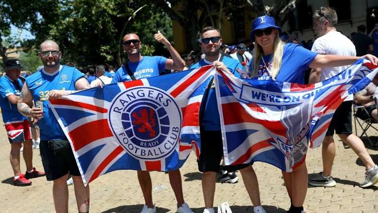 RANGERS FANS IN SEVILLE