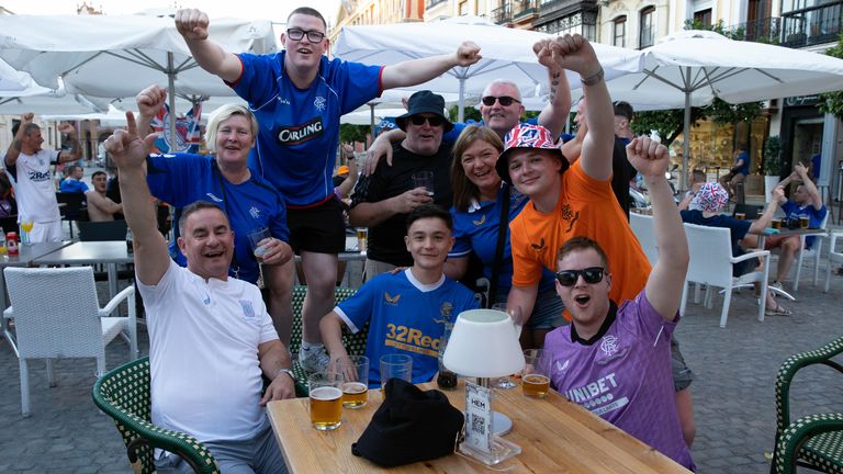 More than 100,000 Rangers fans are expected in Seville 