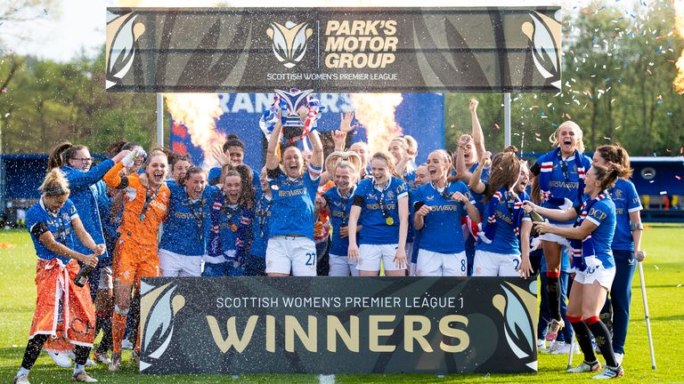 Rangers celebrate their first SWPL title