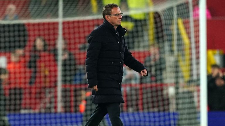 Ralf Rangnick waved goodbye to Old Trafford 