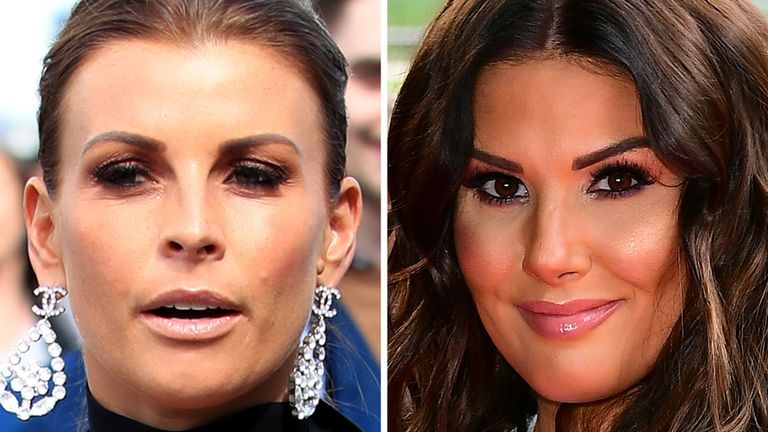 Rebekah Vardy (right) is suing Coleen Rooney (left) for libel after she publicly accused her of leaking stories about her private life
