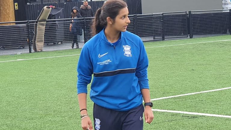 Riya Mannu lines up a free-kick