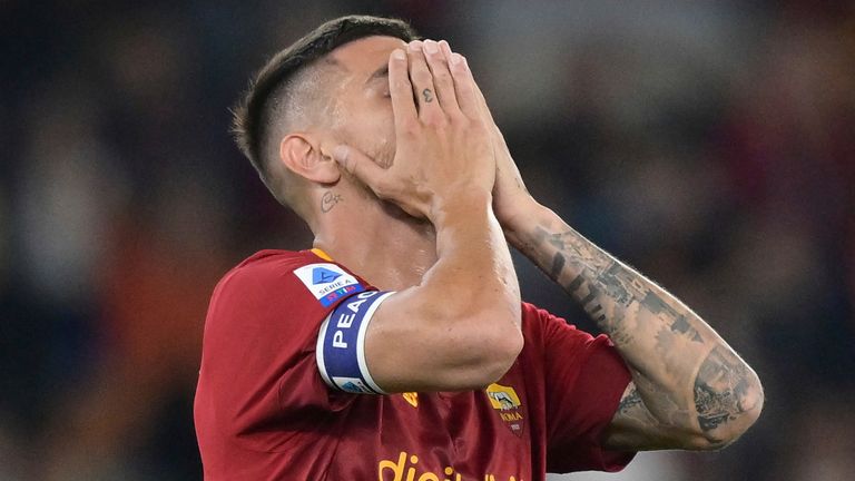 Lorenzo Pellegrini missed two penalties in Roma's final home game of the season