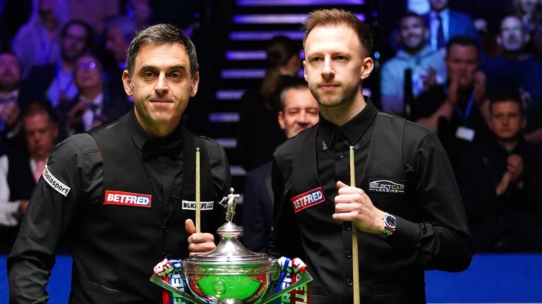 Ronnie O'Sullivan and Judd Trump ahead of the World Snooker Championship final