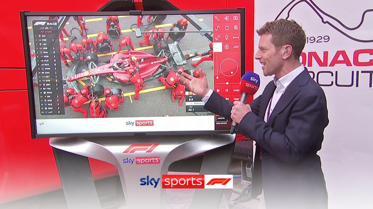 Sky F1's Anthony Davidson analyses Red Bull and Ferrari's pit stops which lost Charles Leclerc the Monaco Grand Prix