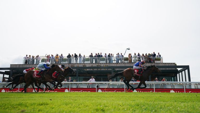 Star Of India and Ryan Moore quicken away to win the Dee Stakes at Chester