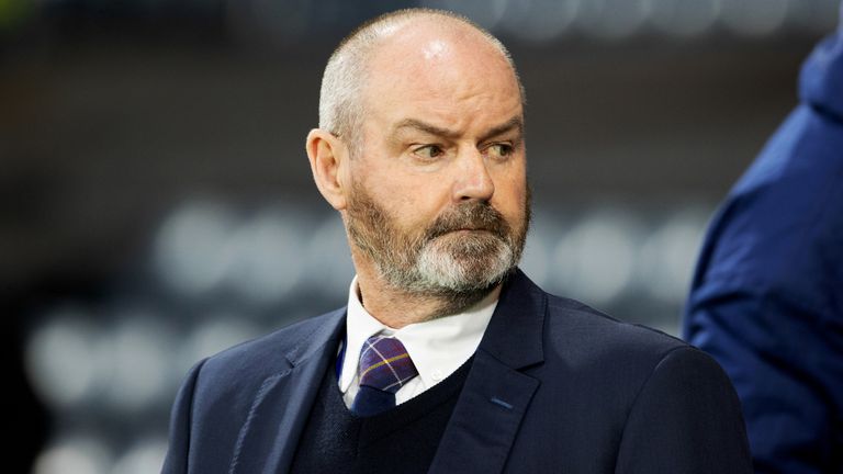 GLASGOW, SCOTLAND - MARCH 24: Scotland manager Steve Clarke during an International Friendly match between Scotland and Poland at Hampden Park on March 24, 2022 in Glasgow, Scotland.  (Photo by Alan Harvey / SNS Group)