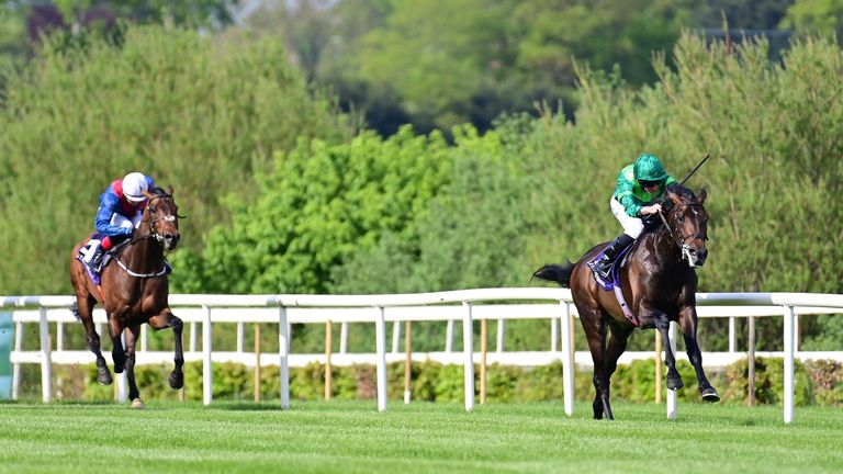 Stone Age stretches well clear of Glory Daze to win the Leopardstown Derby Trial with ease