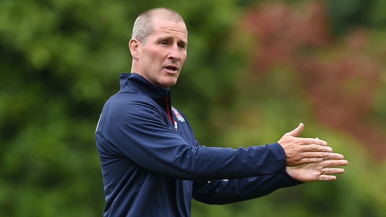 England head coach Stuart Lancaster during a training session at Pennyhill Park, Bagshot. PRESS ASSOCIATION Photo. Picture date: Monday September 14, 2015. See PA story RUGBYU England. Photo credit should read: Andrew Matthews/PA Wire..