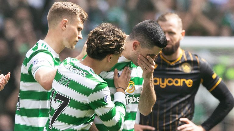 Tom Rogic is replaced on his last game for Celtic
