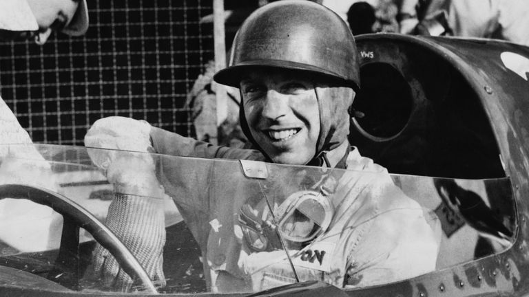 Tony Brooks at the 1958 Italian Grand Prix at Monza
