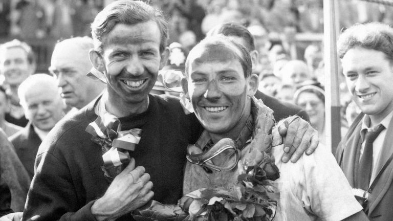 Tony Brooks (left) alongside Stirling Moss