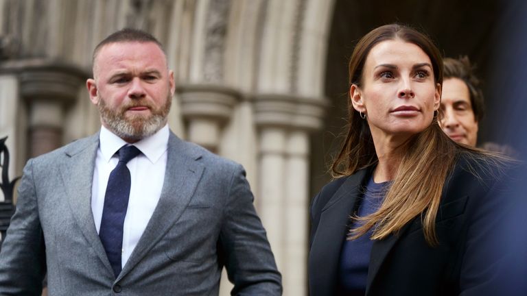 Wayne Rooney was in court to support his wife, Coleen