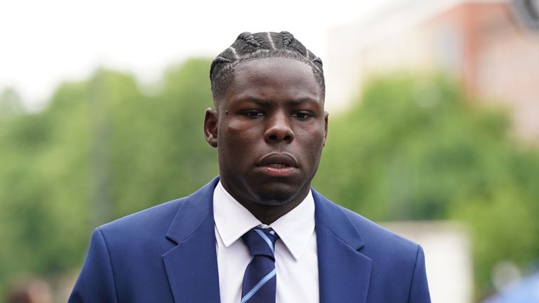 Yoan Zouma arriving at Thames Magistrates'  Court