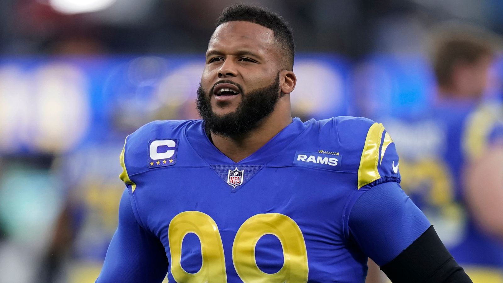 : NFL PRO LINE Men's Aaron Donald Royal Los Angeles